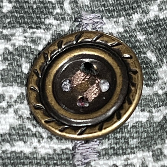 VTG RAAKHEE Sequin Black White City Skyline Button Up Top Women's Size 1X - Picture 10 of 16